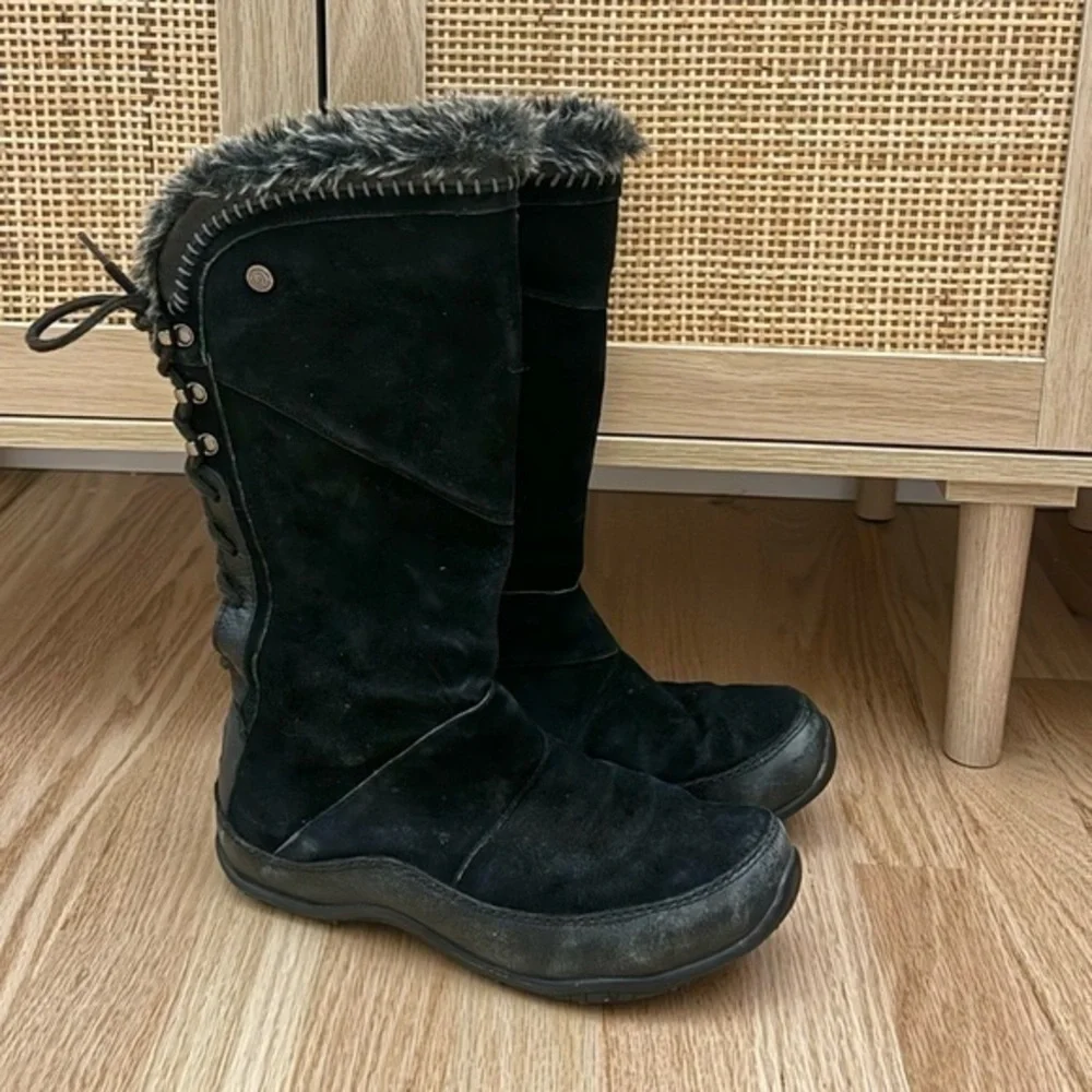 The North Face Janey II‎ Waterproof Black Leather Winter Snow Boots Size 7.5